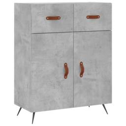 Berkfield Home Highboard Concrete Grey 69.5x34x180 cm Engineered Wood - thumbnail 7