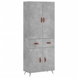 Berkfield Home Highboard Concrete Grey 69.5x34x180 cm Engineered Wood - thumbnail 3