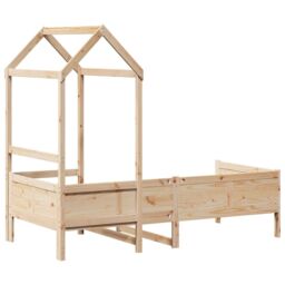 Berkfield Home Day Bed with Roof without Mattress 80x200 cm Solid Wood in Brown - thumbnail 8