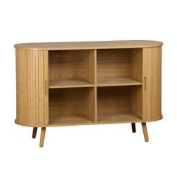 sweeek 120cm scandi-style sideboard with 2 sliding doors in Beige - thumbnail 5