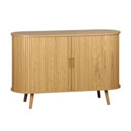 sweeek 120cm scandi-style sideboard with 2 sliding doors in Beige - thumbnail 2