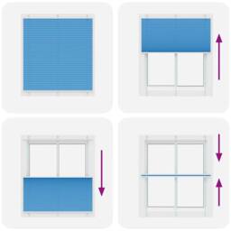 Berkfield Home Pleated Blind Blue 115x100 cm Fabric Width 114.4 cm Polyester - thumbnail 5