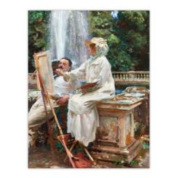 Artery8 John Singer Sargent Framed Wall Art Print The Fountain Villa Torlonia - Size: A4 - thumbnail 3