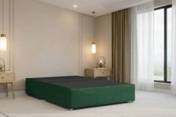 "Chester & Oakley Valencia Plush Divan Bed Base 2 Drawers Same Side - 26"" Headboard in Emerald - Size: King" - thumbnail 5