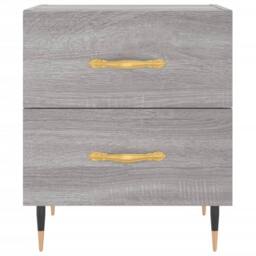Berkfield Home Modern Bedside Cabinets 2 pcs Grey Sonoma 40x35x47.5 cm Engineere - thumbnail 6