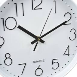 KORVIXA Silent Wall Clock Simple Round Bedroom Kitchen Quartz Clock in White - Size: 100 cm x 100 cm - thumbnail 5