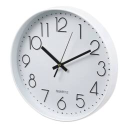 KORVIXA Silent Wall Clock Simple Round Bedroom Kitchen Quartz Clock in White - Size: 100 cm x 100 cm - thumbnail 1