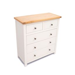Cabinet Bits Maggiori 5 Drawer Chest of Drawers Brass Knob in Off-White - thumbnail 3