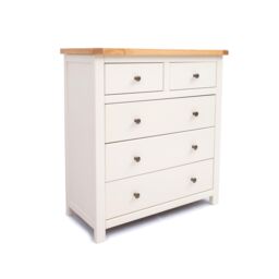 Cabinet Bits Maggiori 5 Drawer Chest of Drawers Brass Knob in Off-White - thumbnail 2