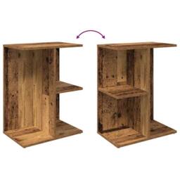 Berkfield Home Bedside Tables 2 pcs Old Wood 46.5x29x61 cm Engineered Wood in Brown - thumbnail 8