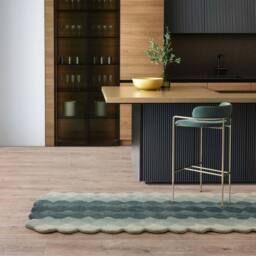The Rug Shop UK Teal Handmade Wool Modern Abstract Easy To Clean Area Rug - Size: 160 cm x 230 cm - thumbnail 2