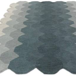 The Rug Shop UK Teal Handmade Wool Modern Abstract Easy To Clean Area Rug - Size: 160 cm x 230 cm - thumbnail 4