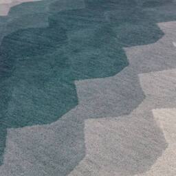 The Rug Shop UK Teal Handmade Wool Modern Abstract Easy To Clean Area Rug - Size: 160 cm x 230 cm - thumbnail 3