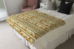 Benjamin Tate Design Ornament Of Ancient Egypt To The Frescoes Blanket in Natural - Size: 120 cm x 150 cm - thumbnail 3