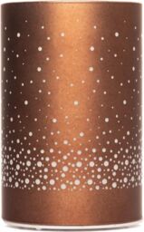 Shatchi 15cm Christmas Decorated Vase Table Snowfall Scene Copper in Red - thumbnail 4