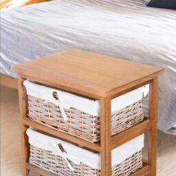 Pirlo Plush 5 Drawer Wicker Basket Storage Unit Bedroom Furniture in Brown - thumbnail 3