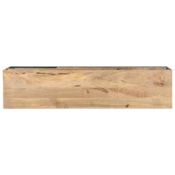 Berkfield Home TV Cabinet 130x30x45 cm Rough Mango Wood in Brown - Size: 130 x 30 x 45 cm - thumbnail 4