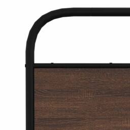 Berkfield Home Bed Frame Without Mattress 120x200 cm Brown Oak Engineered Wood - Size: Small Double - thumbnail 8