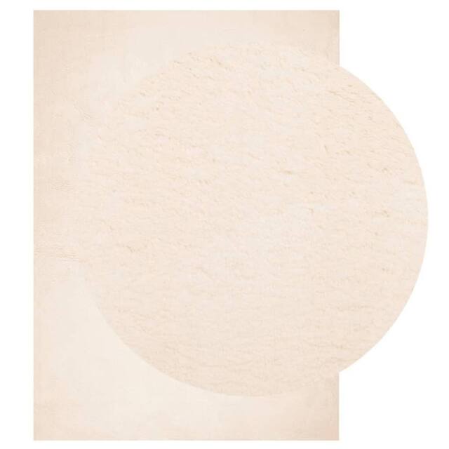 Berkfield Home Rug HUARTE Short Pile Soft & Washable Beige 140x200 cm - Size: Medium - image 1