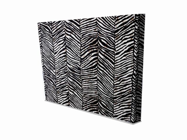 Benjamin Tate Design Zebra Animal Print (Canvas Print) / 90 x 90 x 4cm in Natural - Size: 90 x 90 x 4 cm - image 1