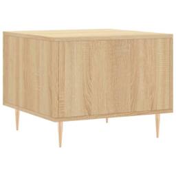Berkfield Home Decorative Coffee Table Sonoma Oak 50x50x40 cm Engineered Wood in Light Tan - Size: 50 x 50 x 40 cm - thumbnail 8