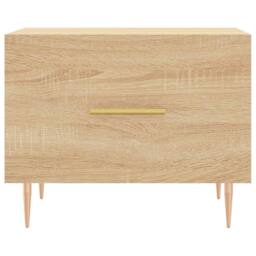 Berkfield Home Decorative Coffee Table Sonoma Oak 50x50x40 cm Engineered Wood in Light Tan - Size: 50 x 50 x 40 cm - thumbnail 5
