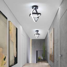 Goeco Modern LED Ceiling Light, 22W, Black, for Living Room, Bedroom, 6500 K in Black - thumbnail 1