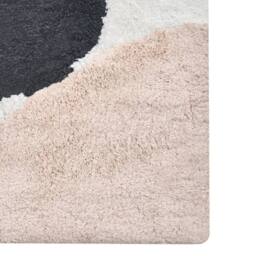 Wyld and Coco Beige Cotton Bath Mat 60 x 90 cm - Modern Geometric - Size: 1600mm x 900mm - thumbnail 6