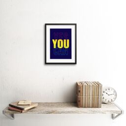"Artery8 Wall Art Print Positivity Yes You Can Typography Framed in Black - Size: W7"" x H9""" - thumbnail 2