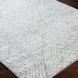 Livabliss Cloudy Shag-Geometric Grey Beige Soft Plush Pile Living Bedroom Rug - Size: 160 cm diameter - thumbnail 6