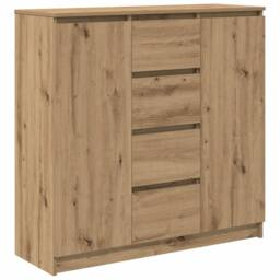Berkfield Home Sideboard with Drawers Artisan Oak 100.5x35x98.5 cm Engineered Wood in Brown - thumbnail 3