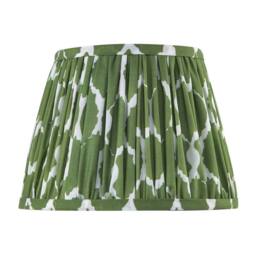Happy Homewares Modern Olive Green Pleated Cotton Fabric Lamp Shade with Wavy Design - Size: 10 inches - thumbnail 5