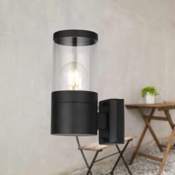 First Choice Lighting Set of 2 Storm - Black IP44 Outdoor Wall Lights - thumbnail 5