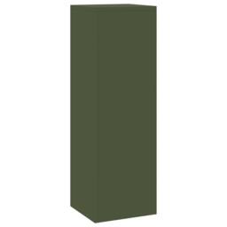 Berkfield Home Outdoor Plant Stands Pillar 2 pcs Olive Green 24x24x75 cm Steel - Size: 24 x 24 x 75 cm - thumbnail 5