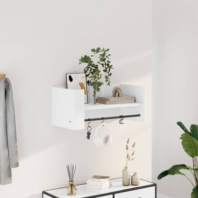 Berkfield Home Wall Shelf White 70.5x35x30.5 cm Engineered Wood - image 1