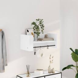 Berkfield Home Wall Shelf White 70.5x35x30.5 cm Engineered Wood - thumbnail 1