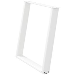 Berkfield Home vidXL Dining Table Legs U-Shaped 2 pcs White 70x(72-73) cm Steel - thumbnail 4