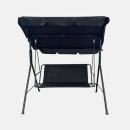OHS Garden Swing Chair Outdoor Hanging Seat 3 Seater Bench Sun Shade in Black - thumbnail 3