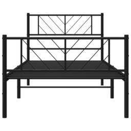 Berkfield Home Metal Bed Frame with Headboard & Footboard Black 100x200 cm - thumbnail 5