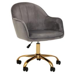 Brent Velvet And Gold Base Home Office Chair