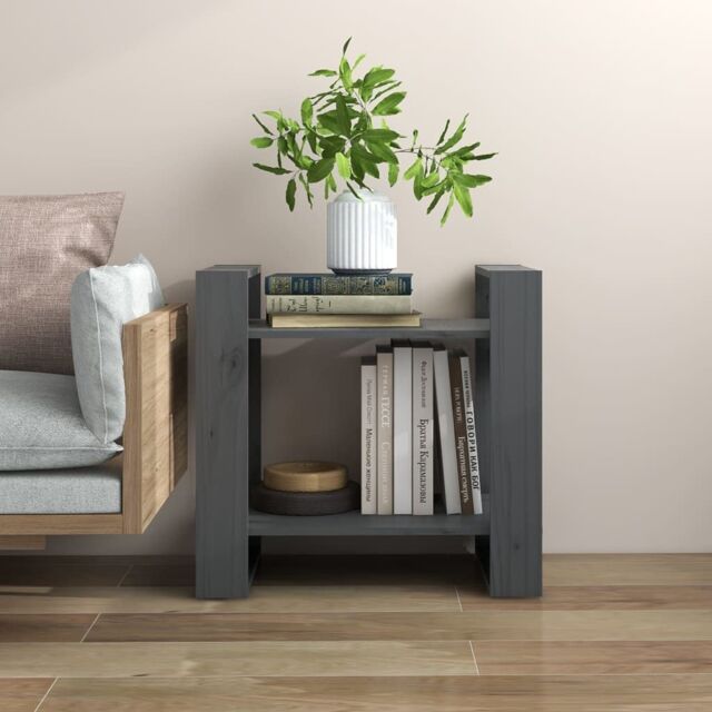 Berkfield Home Book Cabinet/Room Divider Grey 60x35x57 cm Solid Wood Pine - Size: 60 x 35 x 57 cm - image 1