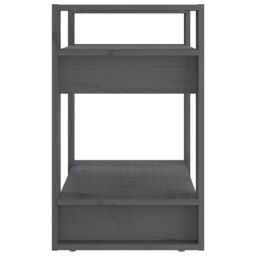Berkfield Home Book Cabinet/Room Divider Grey 60x35x57 cm Solid Wood Pine - Size: 60 x 35 x 57 cm - thumbnail 4