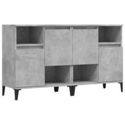 Berkfield Home Sideboards 2 pcs Concrete Grey 60x35x70 cm Engineered Wood - Size: 60 x 35 x 70 cm - thumbnail 3