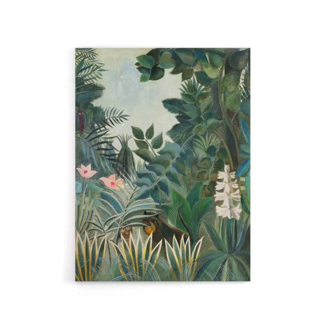 "Artery8 The Dream Equatorial Jungle Rousseau Vintage Canvas Wall Art in Green - Size: W18"" x H24""" - image 1