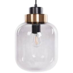 Wyld and Coco Four-Light Pendant - Grey Glass Shades Black Iron Frame - thumbnail 7