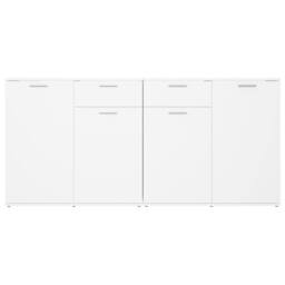 Berkfield Home Sideboard White 160x36x75 cm Engineered Wood - Size: 160 x 36 x 75 cm - thumbnail 6