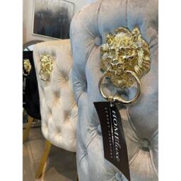 HOME LUXE INTERIOR Set Of 2 Black Victoria Dining Chairs With Gold Legs - Size: 1 Seater - thumbnail 6