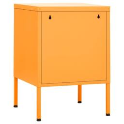 Berkfield Home Nightstands 2 pcs Mustard Yellow 35x35x51 cm Steel - Size: 35 x 35 x 51 cm - thumbnail 5