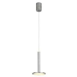 Netlighting Modern LED Hanging Pendant Satin Nickel Warm White 3000K 415lm in Grey