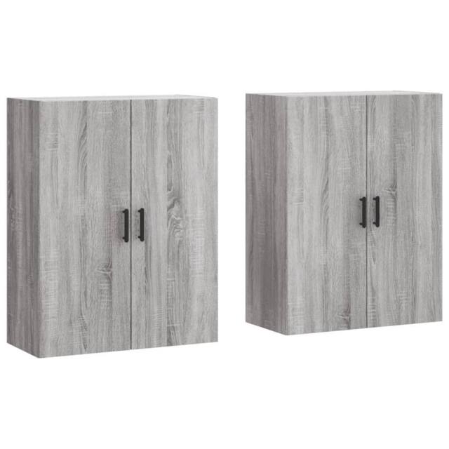 Berkfield Home Wall Mounted Cabinets 2 pcs Grey Sonoma 69.5x34x90 cm - image 1